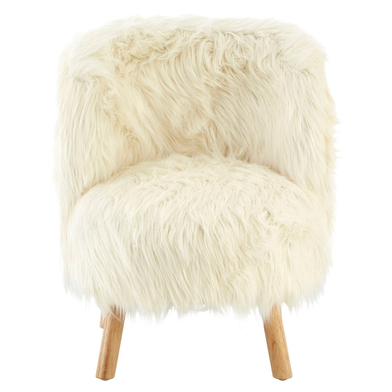 White Faux Fur Chair | Kids