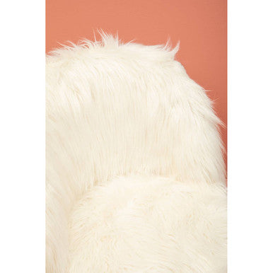 White Faux Fur Chair | Kids