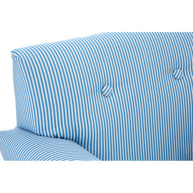 Blue and White Stripe Rocking Chair with Footstool | Kids