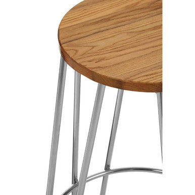 Chrome Hairpin Stool | District