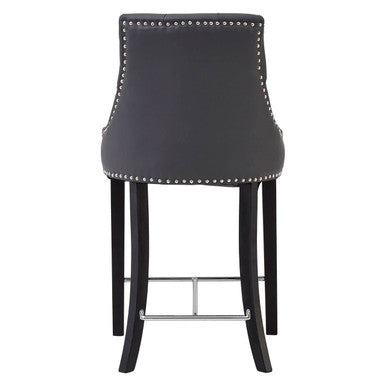 Grey Faux Leather Bar Chair | Regents Park