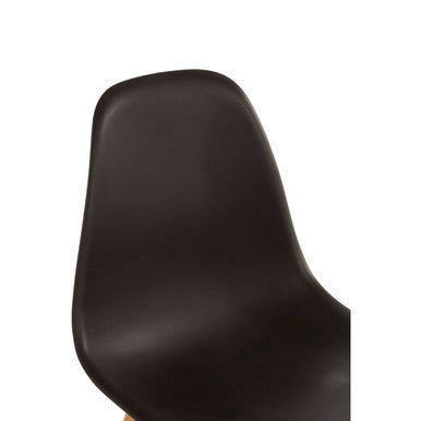 Black Chair with Beech Wood Legs | Stockholm