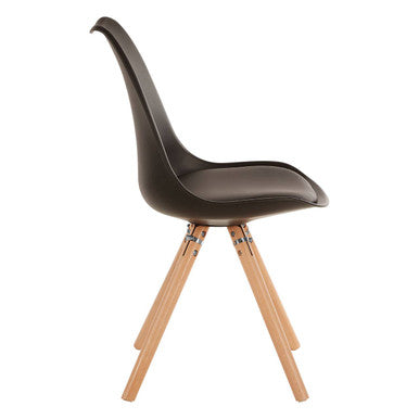 Black Padded Seat Dining Chair | Stockholm