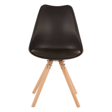 Black Padded Seat Dining Chair | Stockholm
