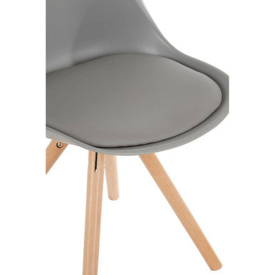 Grey Padded Seat Dining Chair | Stockholm