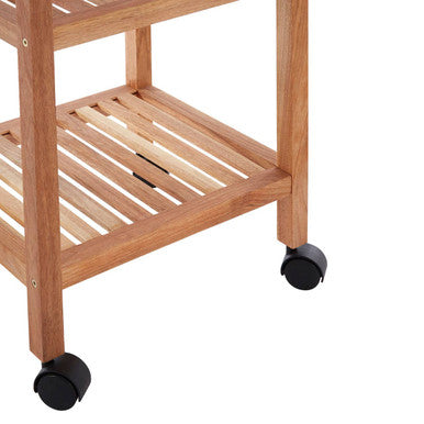 3 Tier Walnut Wood Bathroom Trolley | ARLA
