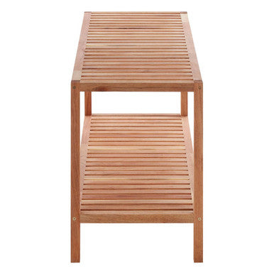 Walnut Wood Two Tier Storage Shelf Unit | ARLA