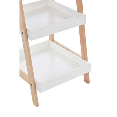 Four Tier Birch Wood Bathroom Shelf Unit | ARLA