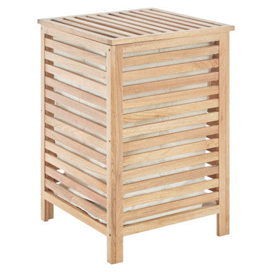 Walnut Wood Laundry Hamper with Lining | Arla
