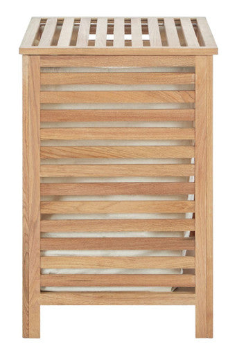 Walnut Wood Laundry Hamper with Lining | Arla