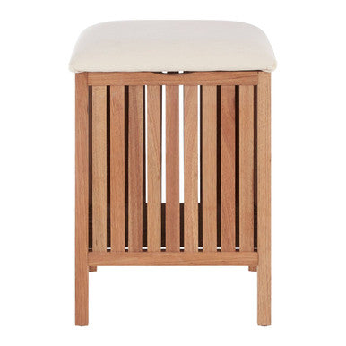 Wood Storage Stool | Walnut