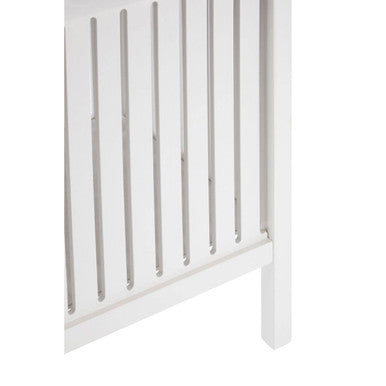White Bathroom Storage Stool with Padded Seat | Salon