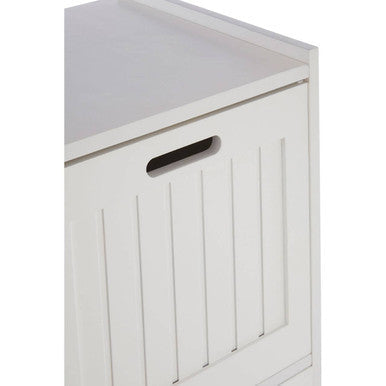 White Wood 2 Drawer Cabinet | Salon