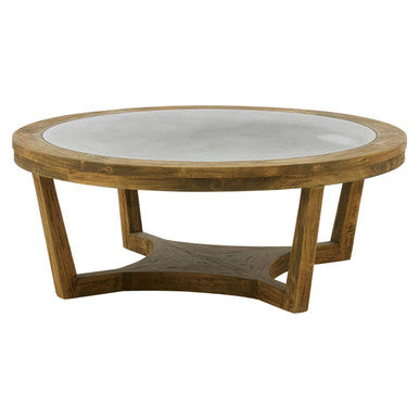 Natural Alder Wood Coffee Table with Zinc Plate Inset | Merdeka
