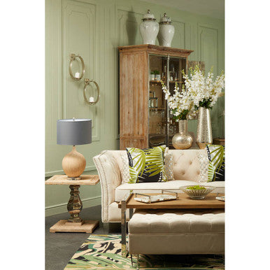 NaturaL Rectangular Coffee Table with Recycled Elm Wood Top, Menteng