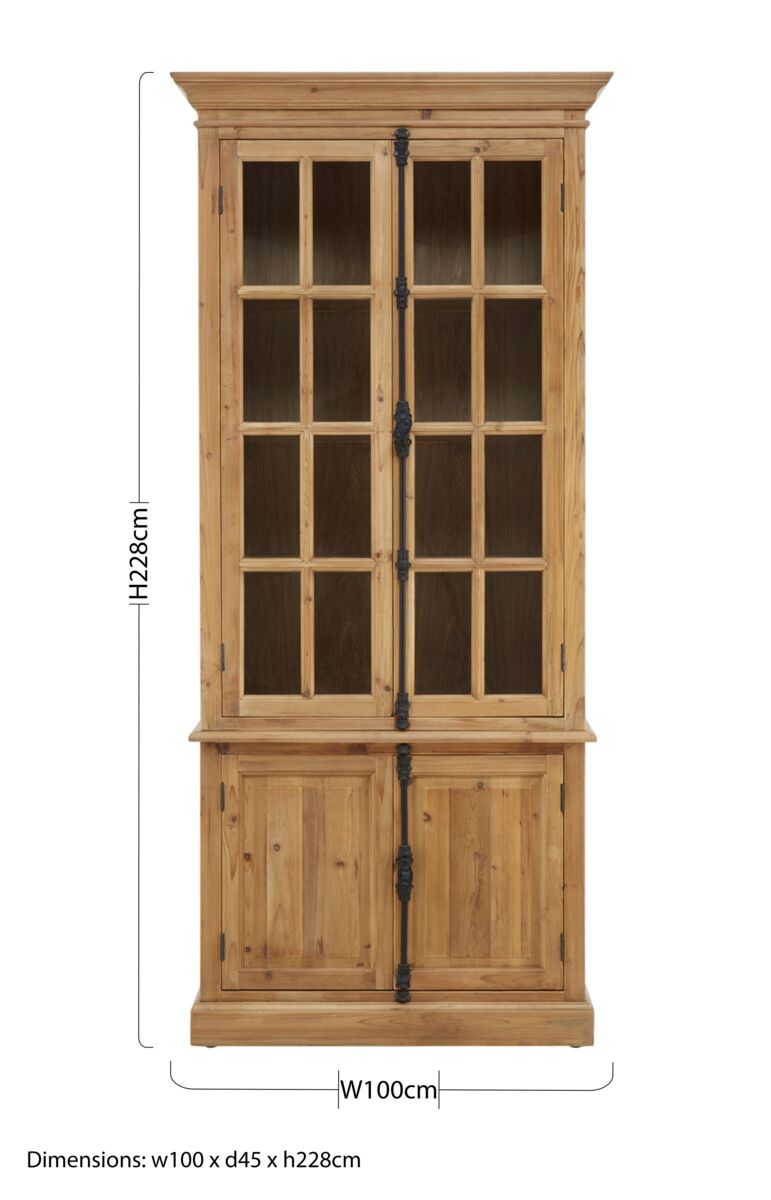 Banten Pine Wood Tall  Cabinet