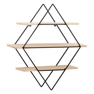 3 Tier Rhombus Wall Shelf | Brixton