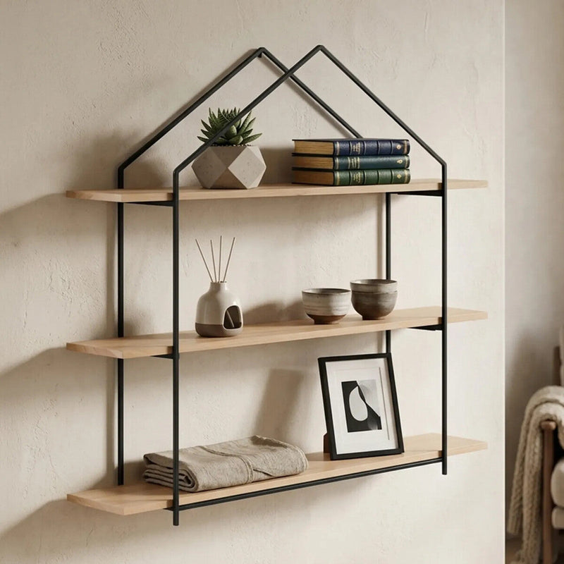 3 Tier Wooden Wall Shelves | Brixton