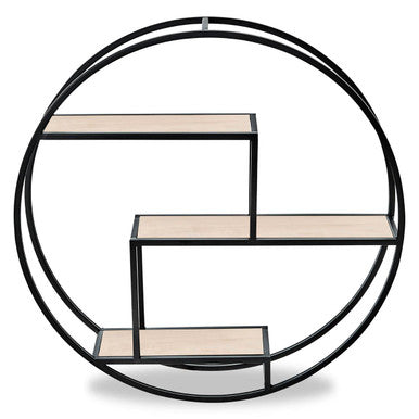 3 Tier Round Metal Wall Shelf | Brixton