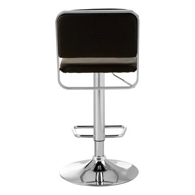 Black Seat and Chrome Base Bar Stool | Stockholm