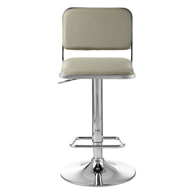 Light Grey Seat and Chrome Base Bar Stool | Stockholm