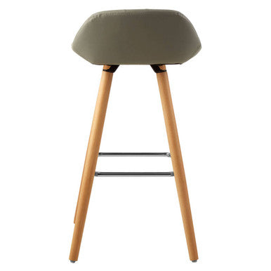 Grey Faux Leather Bar Stool | Stockholm