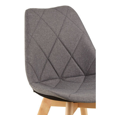 Grey Diamond Pattern Dining Chair | Stockholm