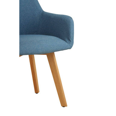 Blue Dining Chair with Angular Legs | Stockholm