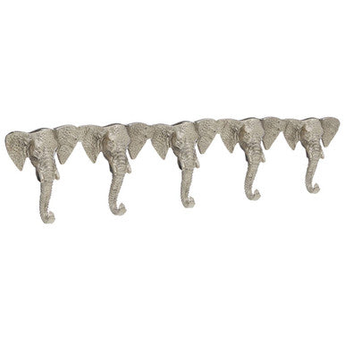 5 Hook Elephant Head Hanger | Safari