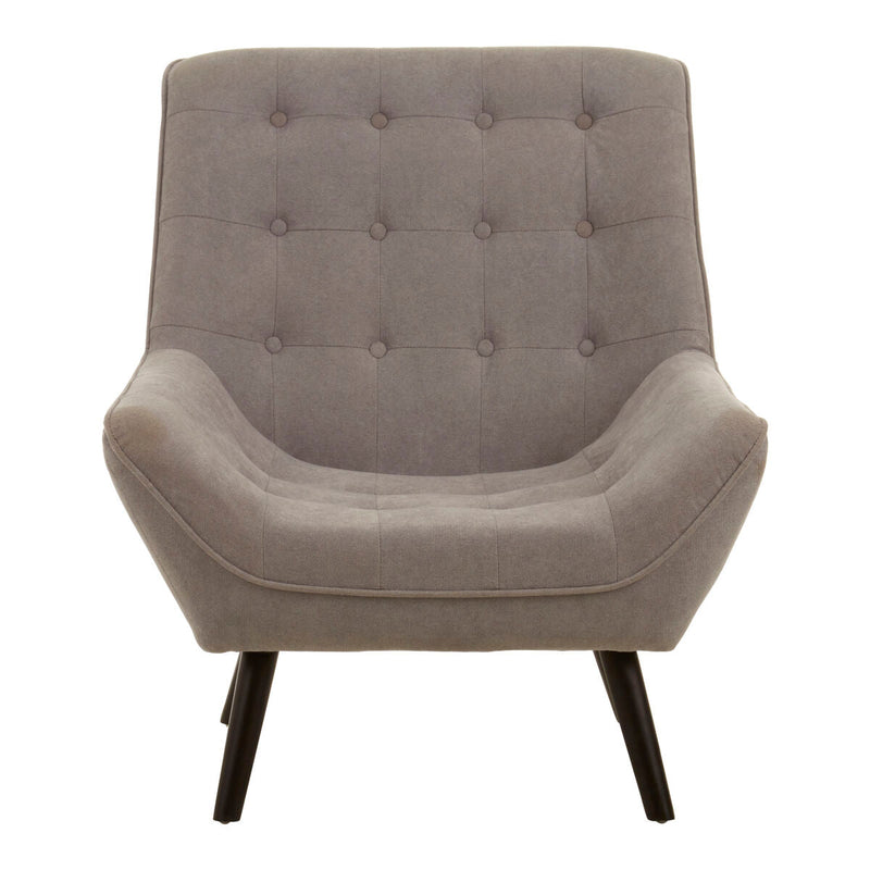 Grey Linen Effect Accent Chair | Stockholm