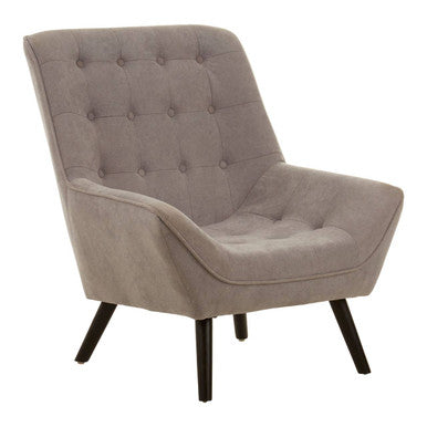 Grey Linen Effect Accent Chair | Stockholm