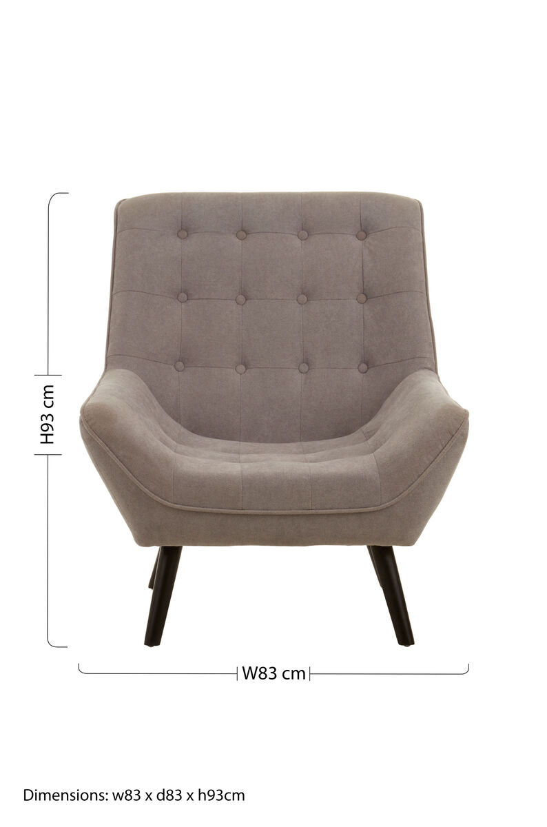 Grey Linen Effect Accent Chair | Stockholm