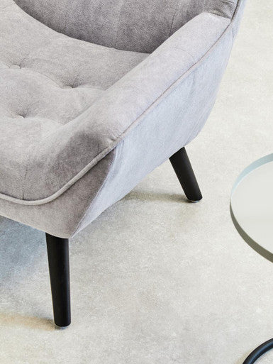 Grey Linen Effect Accent Chair | Stockholm