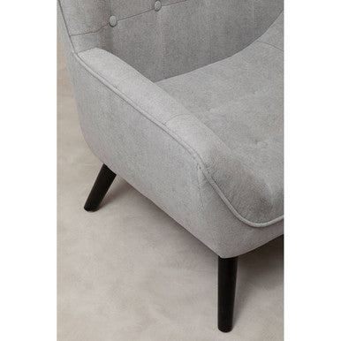 Grey Linen Effect Accent Chair | Stockholm