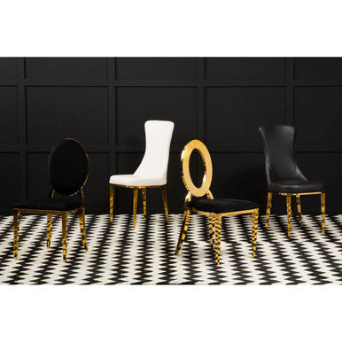 Stackable Gold Frame Dining Chair | Sarita