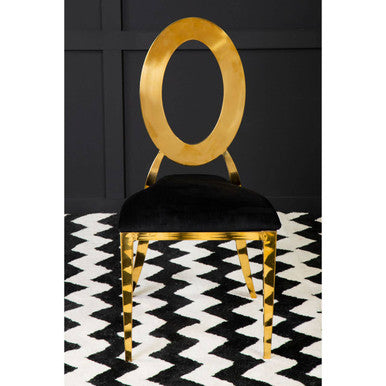 Stackable Gold Frame Dining Chair | Sarita