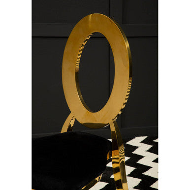 Stackable Gold Frame Dining Chair | Sarita