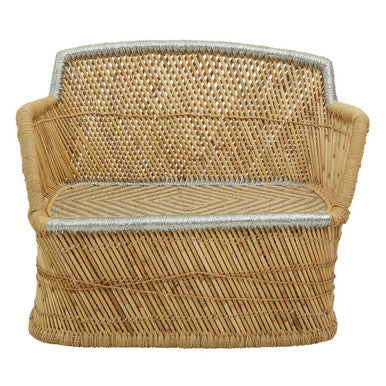 2 Seater Natural and Silver Sofa | Rowan