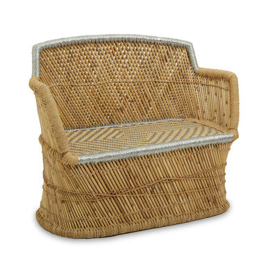 2 Seater Natural and Silver Sofa | Rowan