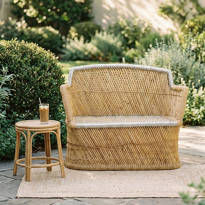 2 Seater Natural and Silver Sofa | Rowan
