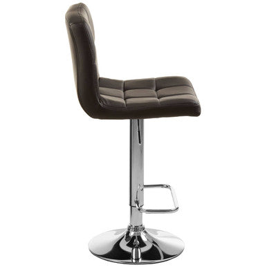 Quilted Bar Stool with Chrome Base | Baina