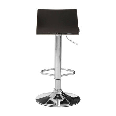 Black Acrylic Bar Stool with Chrome Base | Baina