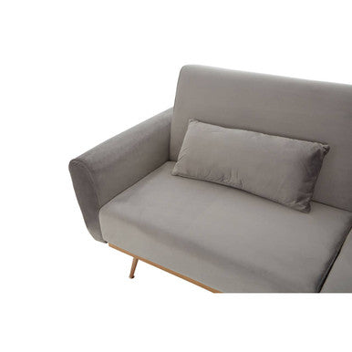 Grey Velvet Sofa Bed | Hatton