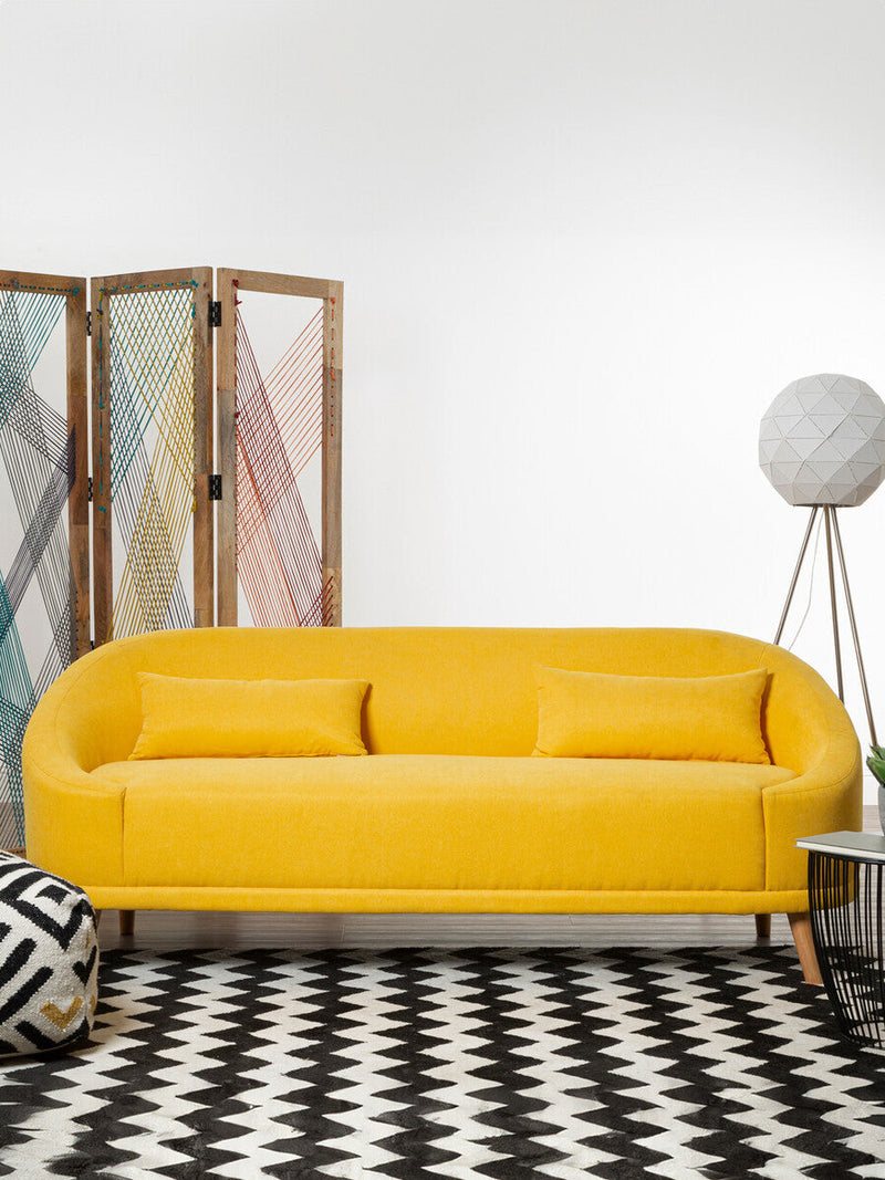 Yellow Linen Sofa | Holland