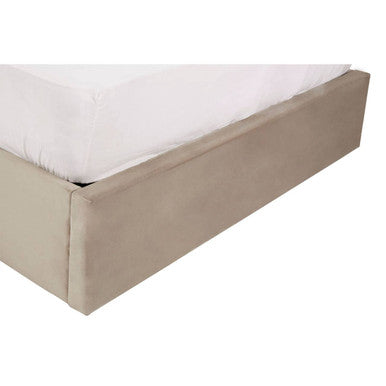 Mink Velvet Ottoman Double Bed | Hannah