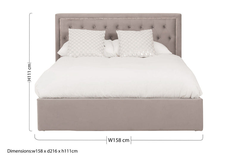Grey Ottoman King Bed | Hannah