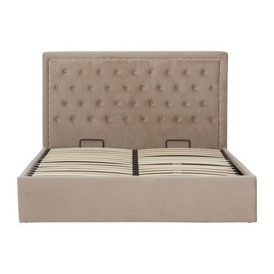 Mink Velvet Ottoman King Bed | Hannah