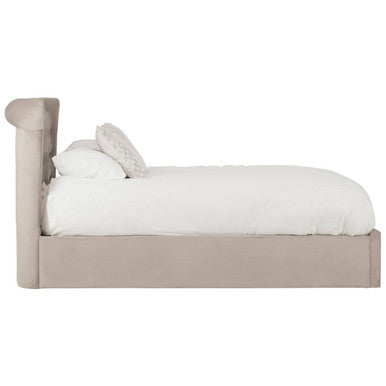 Mink Velvet Ottoman Double Bed | Edison