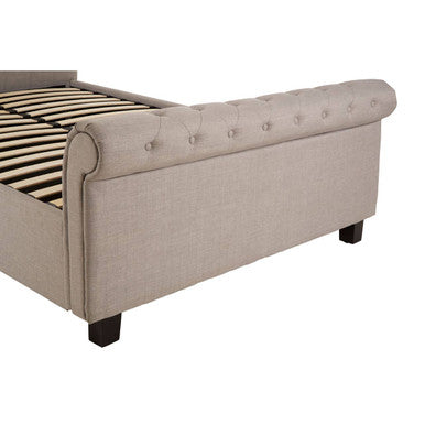 Light Grey Ottoman Double Bed | Orlando