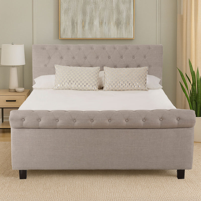 Light Grey Ottoman King Bed | Orlando
